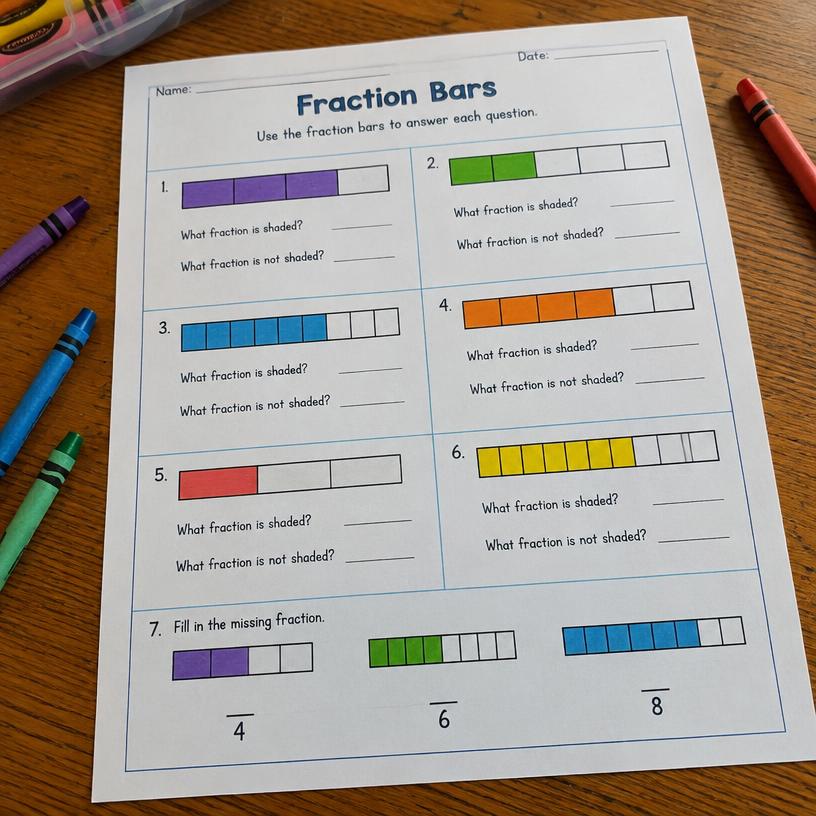 Fraction Bars: Visual Pack classroom resource cover